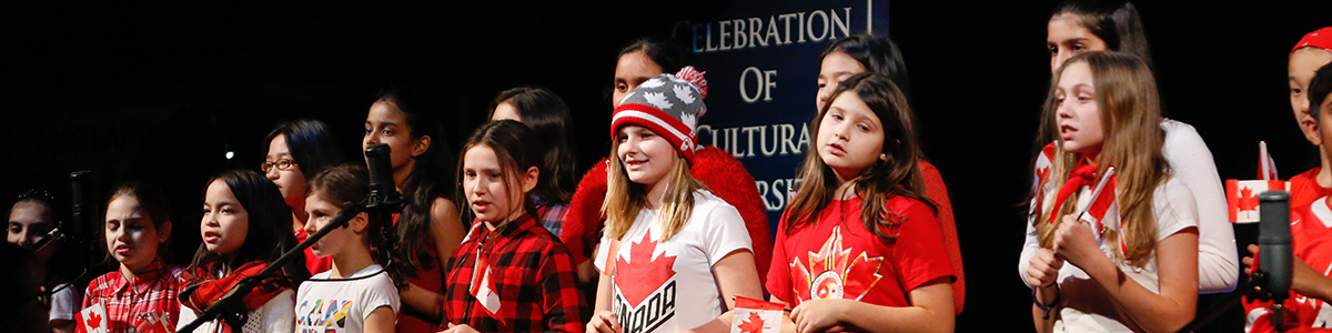 TEAM School choir on stage at the annual Celebration of Cultural Diversity