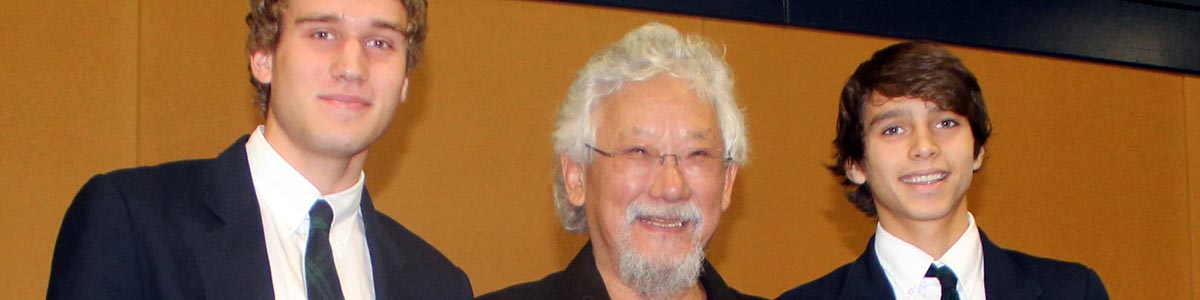 David Suzuki at Main Campus as a guest at the Mentor College / TEAM School Speaker Series