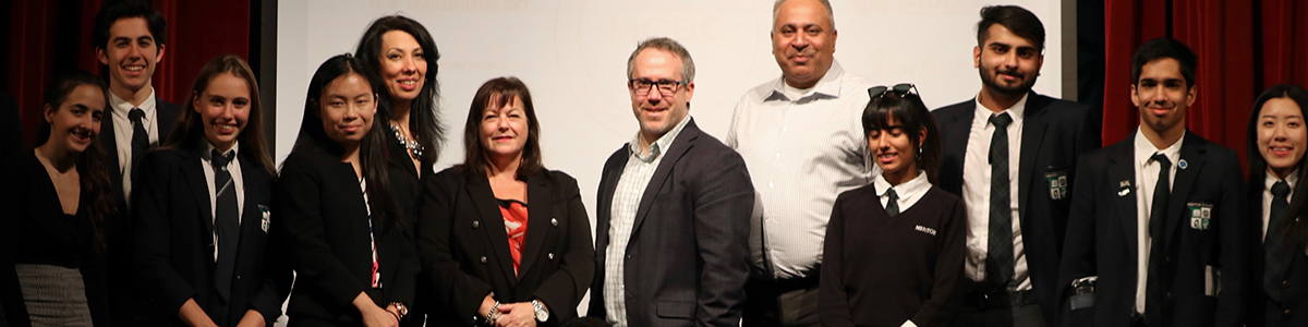 Students and guest at the annual business conference